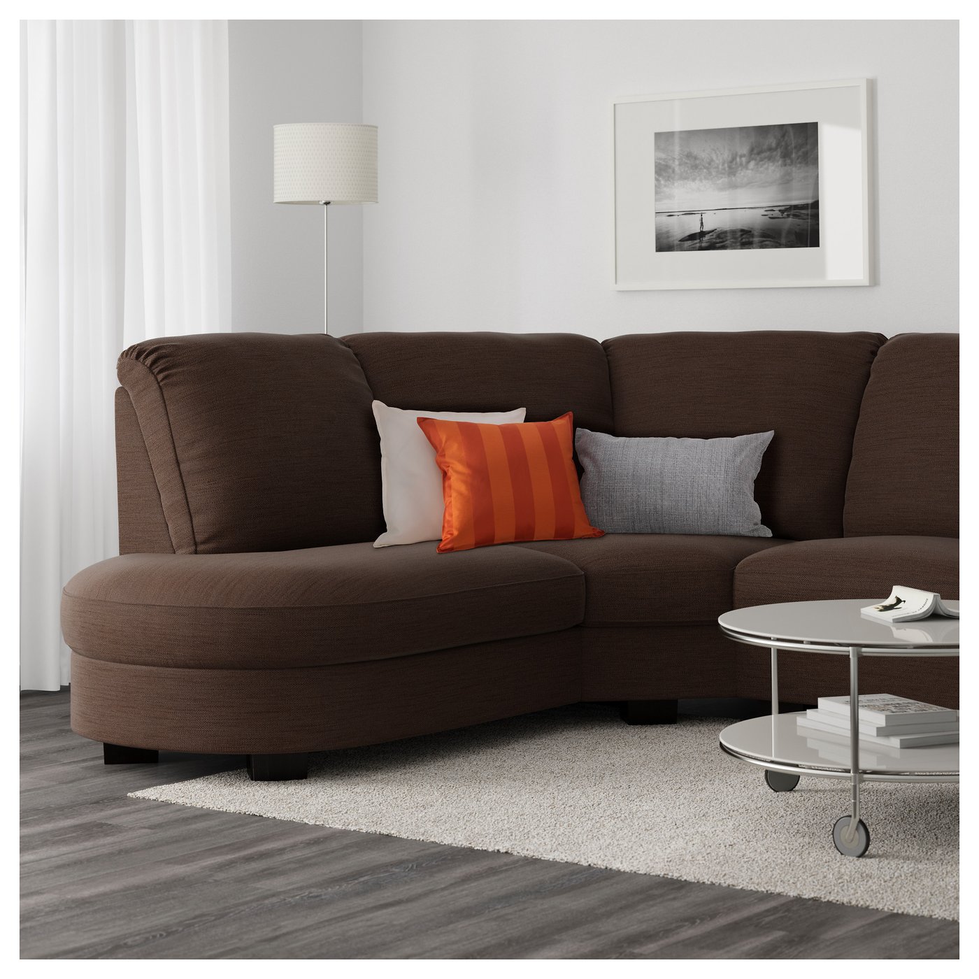 TIDAFORS Corner Sofa With Arm Right Hensta Dark Brown IKEA