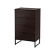 IKEA TRYSIL chest of 4 drawers Smooth running drawers with pull-out stop.