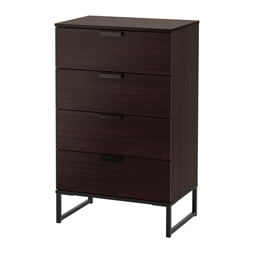 IKEA TRYSIL chest of 4 drawers Smooth running drawers with pull-out stop.