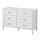 IKEA TYSSEDAL chest of 6 drawers Smooth running drawers with pull-out stop.
