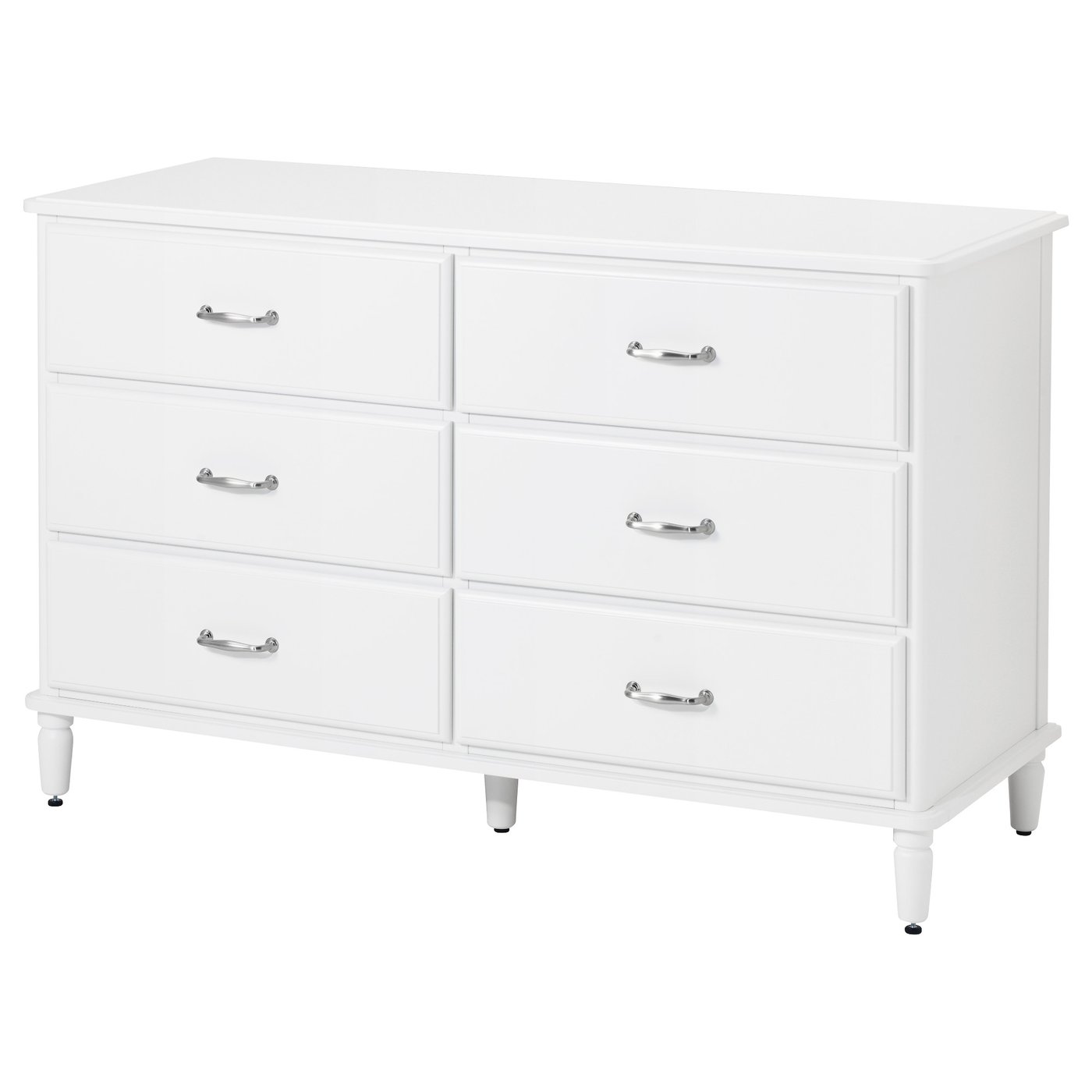 IKEA TYSSEDAL chest of 6 drawers Smooth running drawers with pull-out stop.