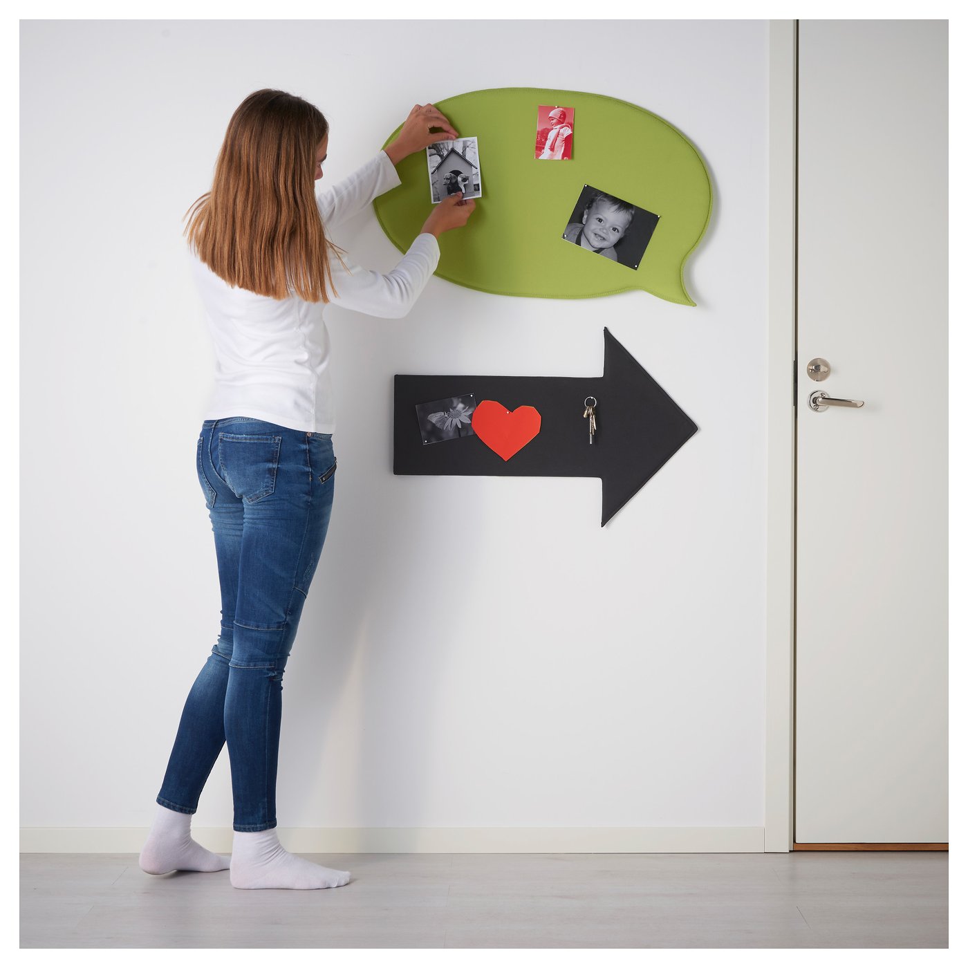 UPPVISA Noticeboard, set of 2 Black/green IKEA