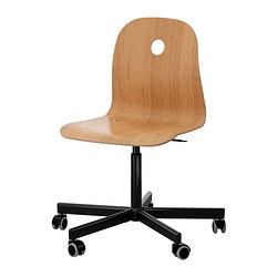 IKEA VÅGSBERG/SPORREN swivel chair You sit comfortably since the chair is adjustable in height.