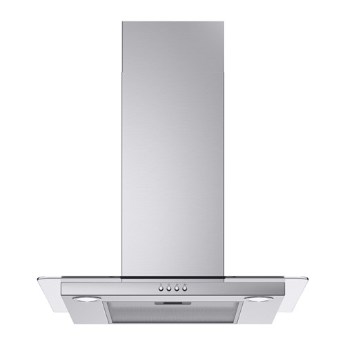 IKEA VINDIG wall mounted extractor hood Control panel placed at front for easy access and use.