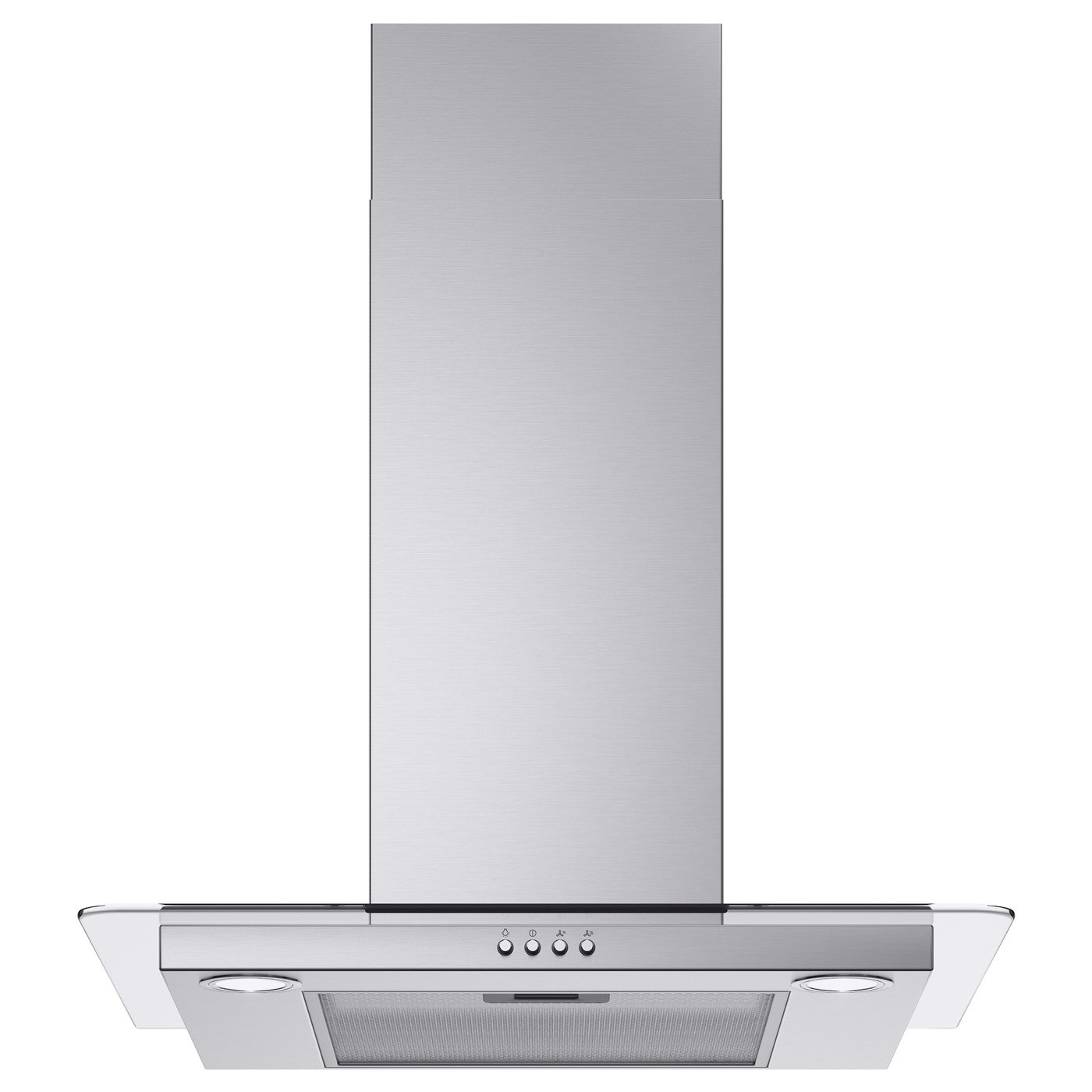 IKEA VINDIG wall mounted extractor hood Control panel placed at front for easy access and use.