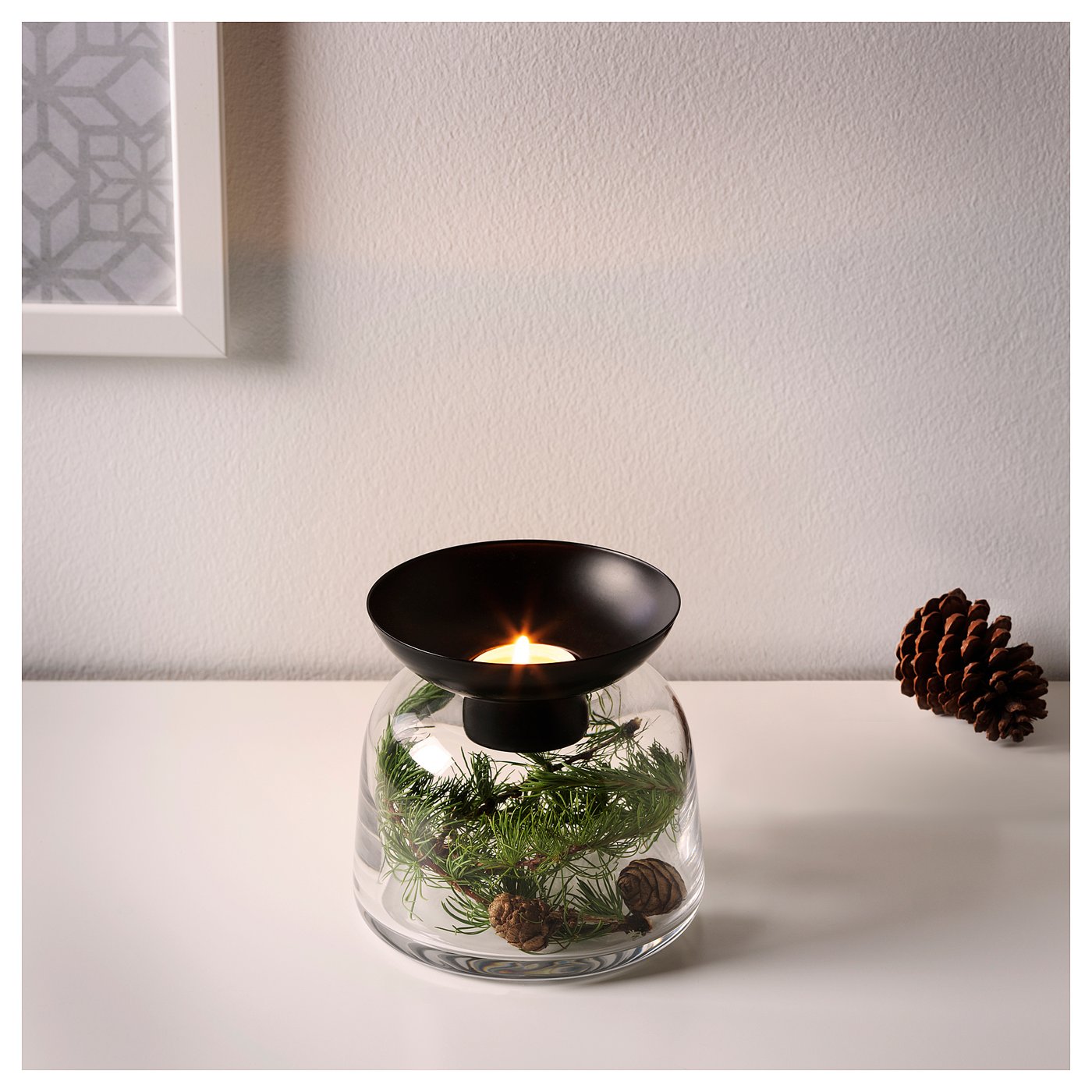 VINTER 2017 Vase/tealight holder Clear glass 13 cm IKEA