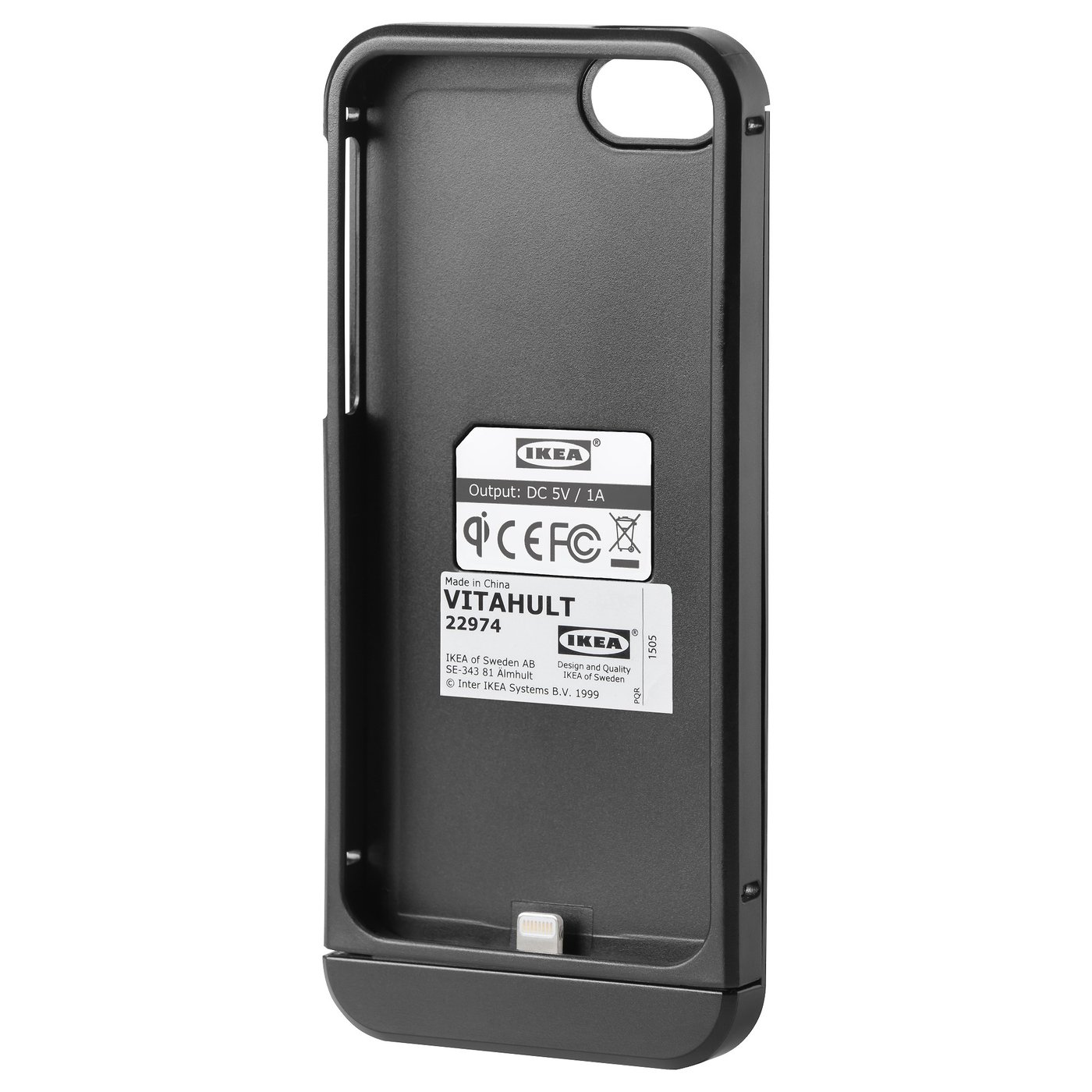 IKEA VITAHULT wireless charging cover i5/5S Slim design; easy to place in small spaces.