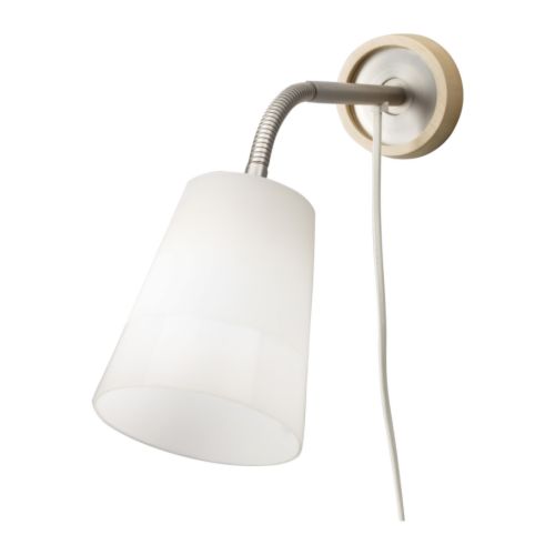 BASISK Fali/csíptetős spotlámpa IKEA Szájjal fúvott üvegbúra; minden darab egyedi. 