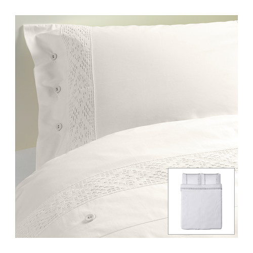 EMMIE SPETS Ágyneműhuzat-garnitúra IKEA Ágynemű, finom szálakból szőtt sűrű szövéssel.   . 