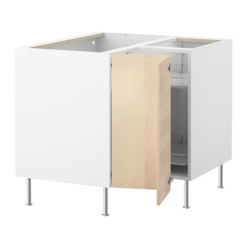 FAKTUM Alsó sarokszkr+frg.tár IKEA Állítható, forgatható polcok, a könnyebb rálátás érdekében.  Ideális edények, sütőformák stb.   tárolására. 