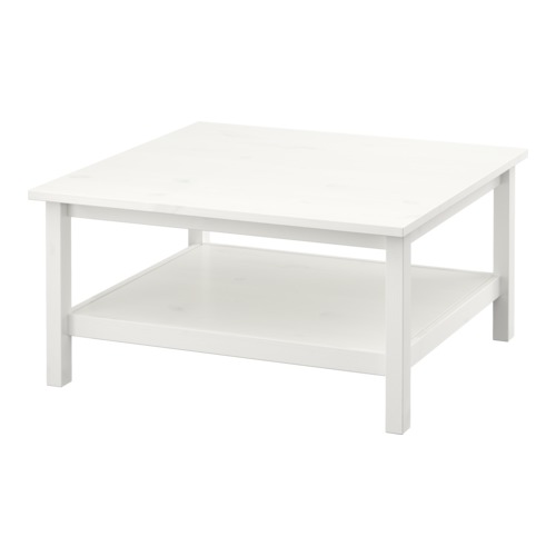 HEMNES Dohányzóasztal IKEA Tömör fa; természetes érzet.  Külön polc pl. 