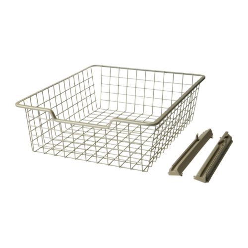 KOMPLEMENT Drótkosár IKEA Alkalmas tároló összehajtott ruhák számára.  Kihúzható, így könnyebben megtekintheted és ki- be teheted a tartalmát. 