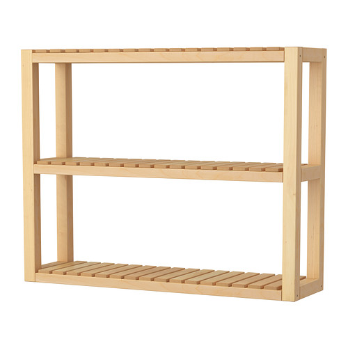 MOLGER Falipolc IKEA A nyitott polcok áttekinthetőek és könnyen hozzáférhetőek. 