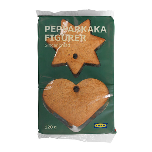 PEPPARKAKA FIGURER Gyömbéres szív és csillag IKEA Hagyományos svéd karácsonyi sütemény. 