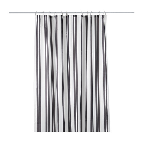 SKAGERN Zuhanyfüggöny IKEA Finom szövet vízlepergető bevonattal.  Fonalfestett; a minta mindkét oldalon látható. 