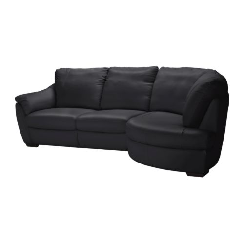 ÄLVROS Corner sofa with arm left IKEA Seat surfaces and armrests in soft, hardwearing, easy care grain leather; practical for families with children. 