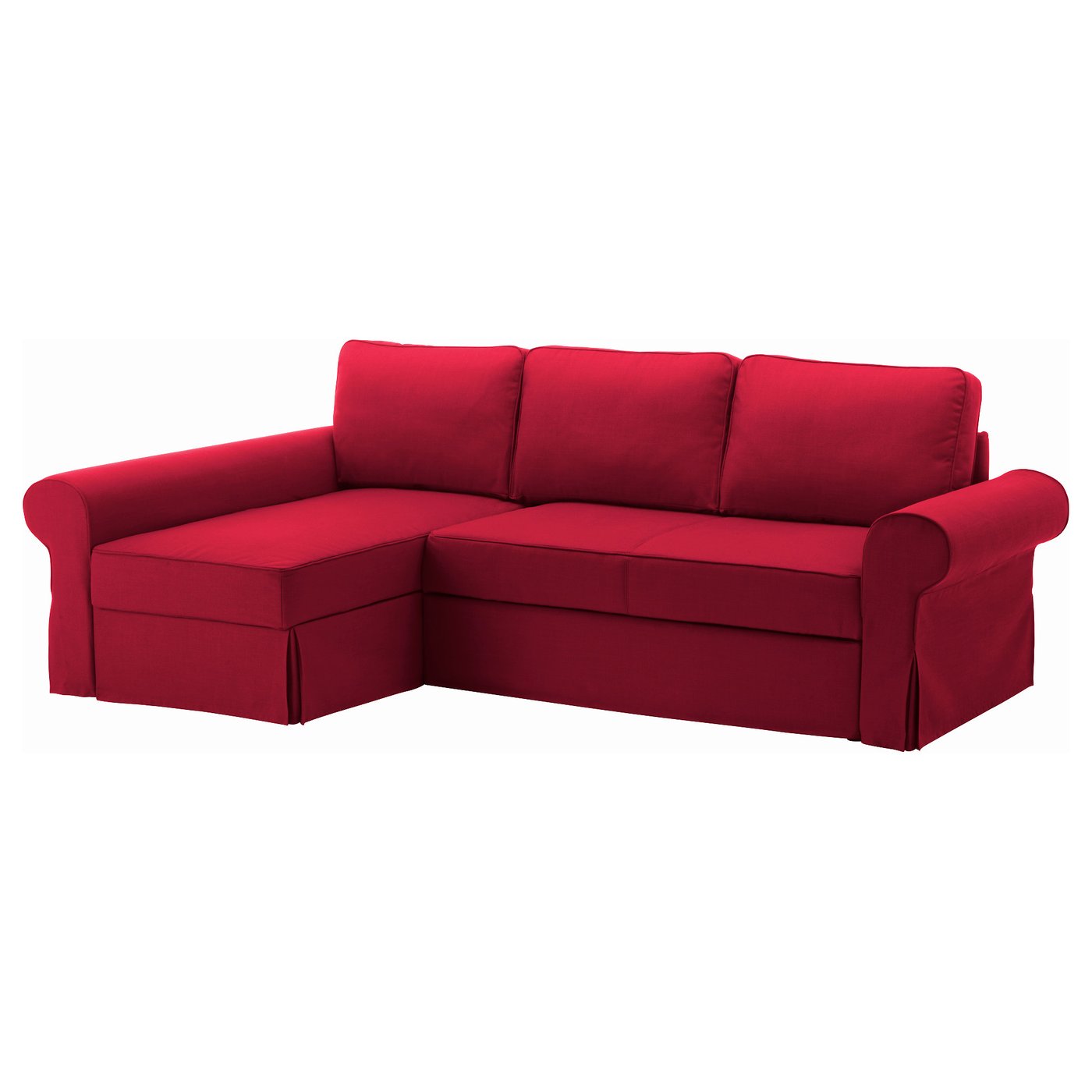 BACKABRO Sofa Bed With Chaise Longue Nordvalla Red IKEA