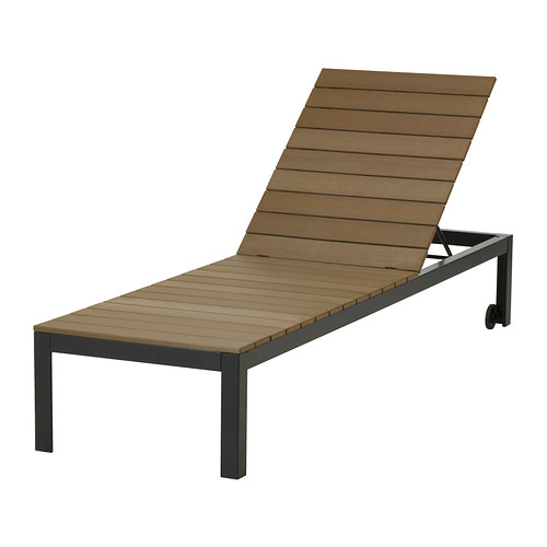 FALSTER Sun lounger black/brown, IKEA