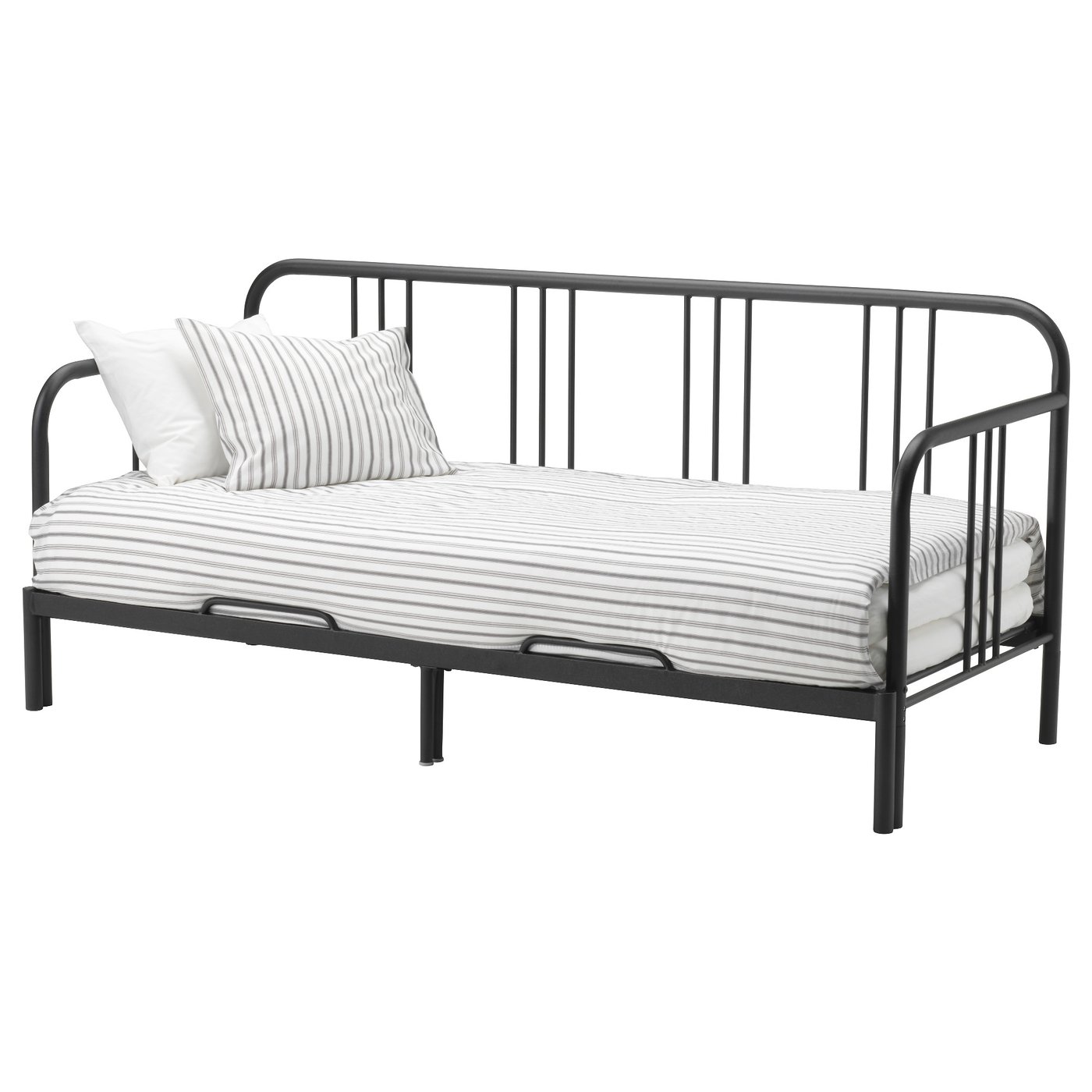 FYRESDAL Day Bed With 2 Mattresses Black Malfors Medium Firm FYRESDAL Day Bed With 2 Mattresses Black Malfors Medium Firm
