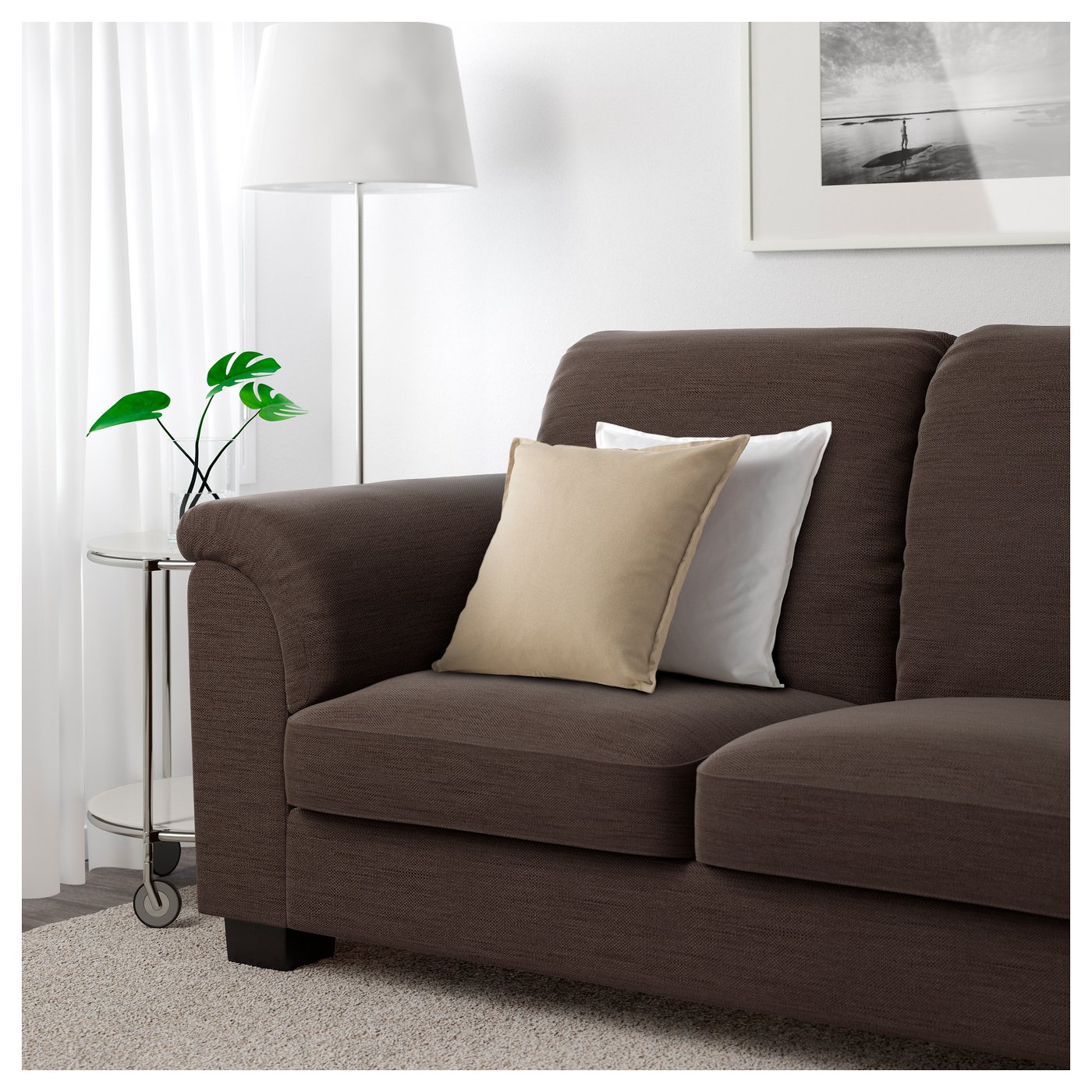 TIDAFORS Corner Sofa With Arm Left Hensta Dark Brown IKEA