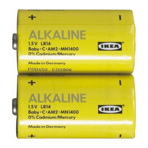 ALKALISK Batteria alcalina IKEA Le batterie alcaline durano di più e sono più ecologiche delle batterie al biossido di manganese. 