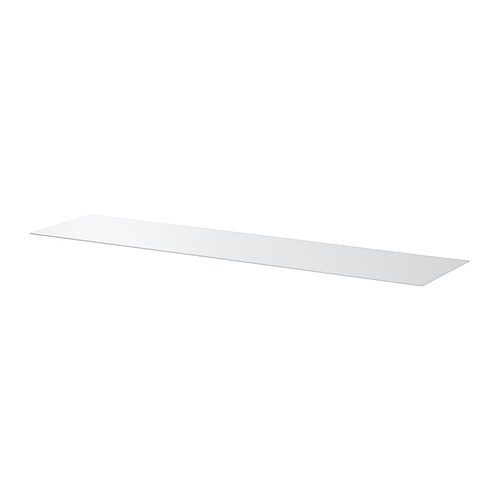 BESTÅ Piano superiore IKEA Un pannello in vetro protegge il piano di copertura dello scaffale. 