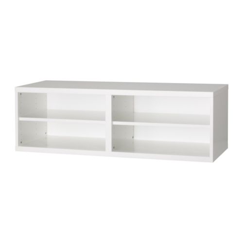 BESTÅ Scaffale/elemento top IKEA 2 ripiani regolabili: distanziali in base alle tue esigenze. 