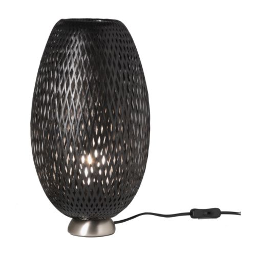 BÖJA Lampada da tavolo IKEA Ogni paralume, realizzato a mano, è unico.  Paralume in bambù intrecciato: crea un motivo decorativo sulla parete. 