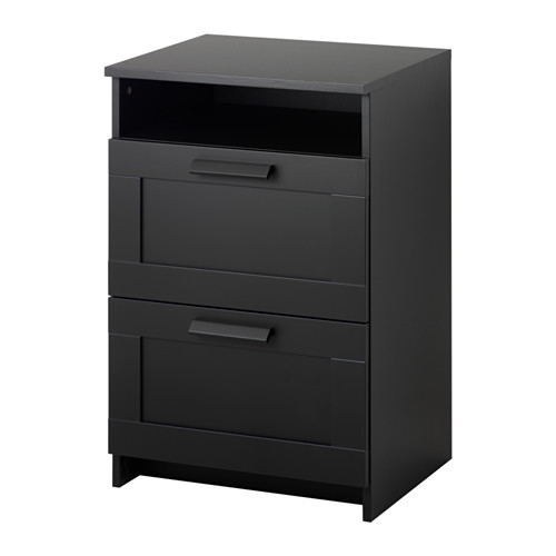 BRIMNES Cassettiera con 2 cassetti - nero - IKEA