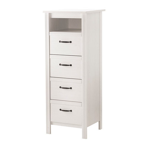 BRUSALI Cassettiera con 4 cassetti - bianco - IKEA