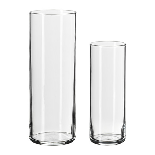 CYLINDER Set di 2 vasi IKEA Si possono inserire l'uno nell'altro per guadagnare spazio. 