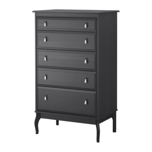 EDLAND Cassettiera con 5 cassetti IKEA I cassetti, facili da aprire e chiudere, sono provvisti di fermacassetti.  Cassetti molto spaziosi. 