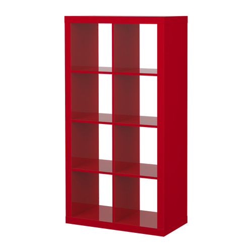 EXPEDIT Scaffale IKEA La superficie molto lucida riflette la luce e dona vita al mobile.  Rifinito su tutti i lati: utilizzabile anche come divisorio. 