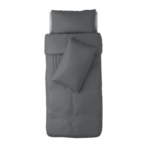 GÄSPA Copripiumino e 2 federe IKEA Biancheria da letto in cotone pettinato, con superficie liscia e uniforme. 
