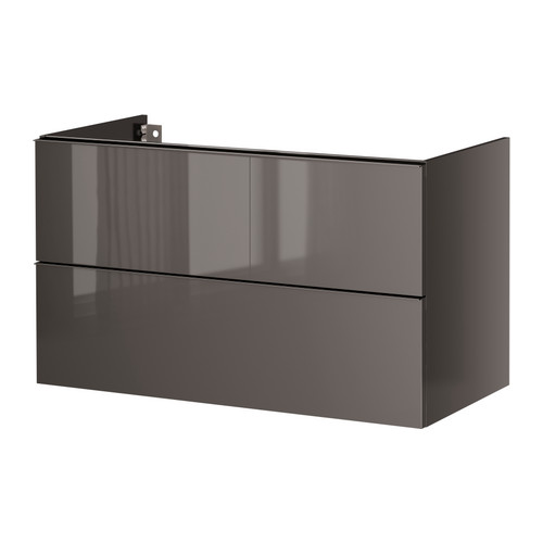 GODMORGON Mobile per lavabo con 2 cassetti IKEA I cassetti scorrono agevolmente e sono provvisti di fermacassetti. 