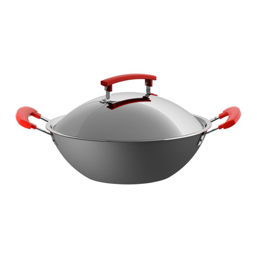 IDENTISK Wok con coperchio IKEA Alluminio: diffonde rapidamente il calore e ne facilita la regolazione, riducendo il rischio che i cibi si attacchino. 