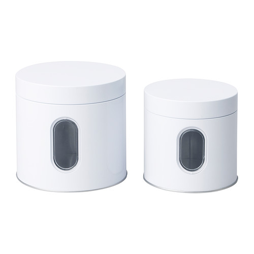 INRE Set di 2 contenitori con coperchio IKEA Ideale per conservare biscotti e altri alimenti secchi. 