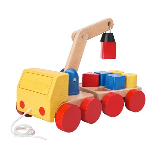 MULA Gru con cubi IKEA Il rimorchio si può scollegare.  Facile da sollevare e caricare: gru/cubi con calamite. 