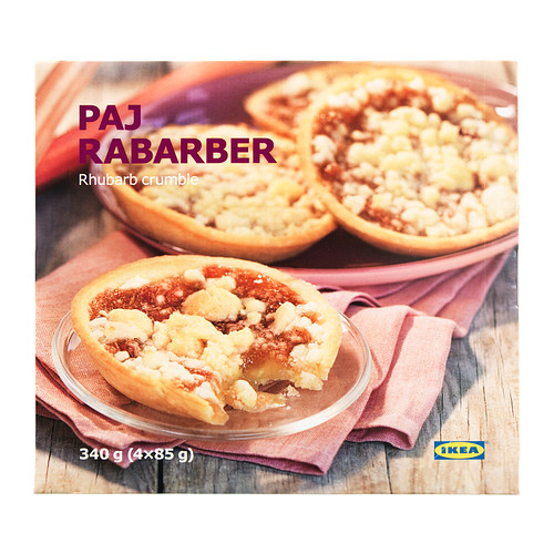 PAJ RABARBER Crumble al rabarbaro IKEA Crumble dal sapore fresco, con rabarbaro. 