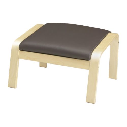 POÄNG Cuscino per poggiapiedi IKEA Una pelle morbida, resistente e di facile manutenzione, pratica per le famiglie con bambini. 