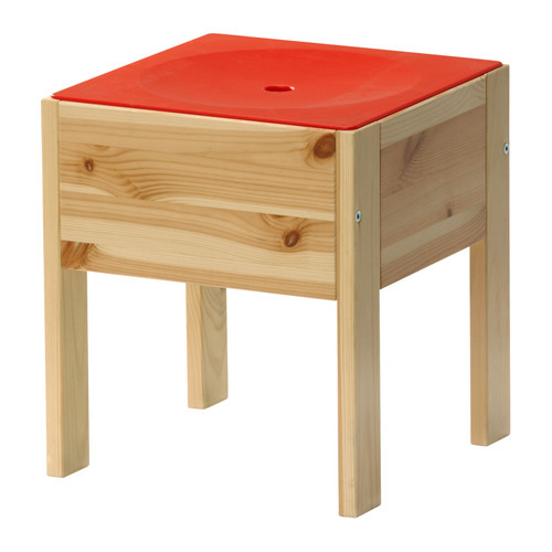 SANSAD Sgabellino IKEA Pratico vano contenitore sotto il sedile: ideale per i giochi e molto altro. 