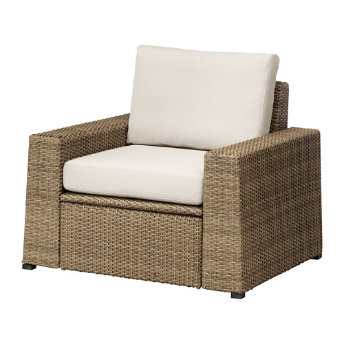 SOLLERÖN Poltrona da giardino - marrone/Frösön/Duvholmen ...