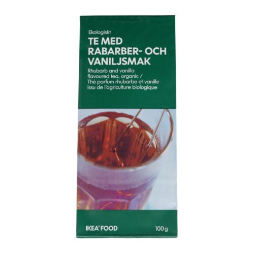 TE MED RABARBER-/VANILJSMAK Tè al rabarbaro/vaniglia bio IKEA