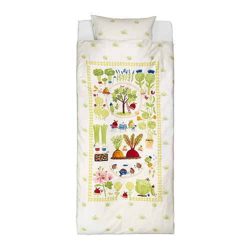 TORVA TRÄDGÅRD Copripiumino e federa IKEA Cotone morbido, adatto alla pelle del tuo bambino. 