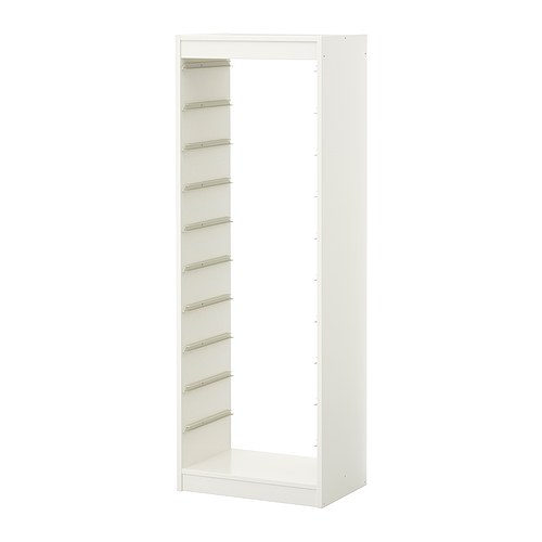 TROFAST Struttura IKEA Grazie alle guide di scorrimento incluse, puoi combinare i contenitori/i ripiani di cui hai bisogno. 