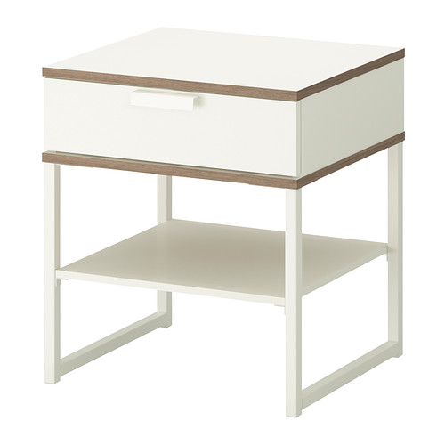 TRYSIL Comodino - bianco/grigio chiaro - IKEA