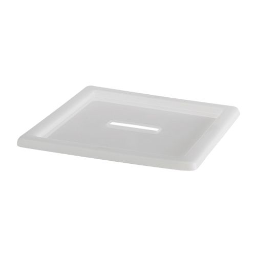 VESSLA Coperchio IKEA La forma del coperchio permette di impilare i contenitori con rotelle VESSLA. 