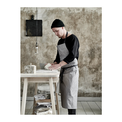 IKEA 365+ エプロン IKEA 首ひもの長さを調節できるので、大人から子供まで使えます 色落ちしにくい先染めコットン