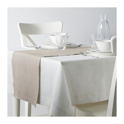MARKNAD テーブルランナー IKEA 綿/麻混紡。綿の柔らかさと、麻の光沢と張りを併せ持っています テーブルを傷や汚れから守り、食卓をおしゃれに演出します