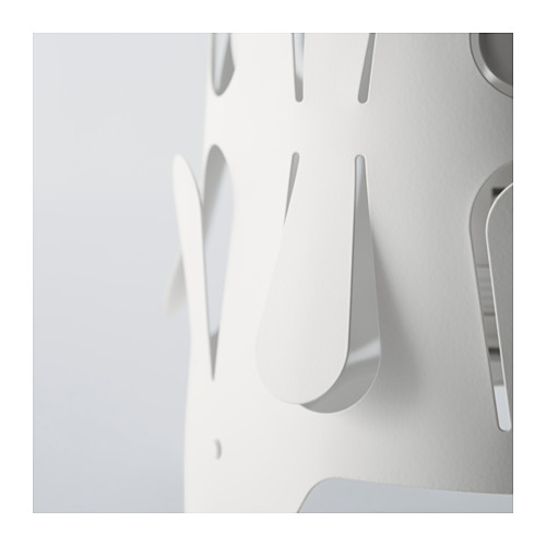 KAJUTA Table lamp IKEA Creates a decorative light pattern in the room when the light shines through the perforated shade.